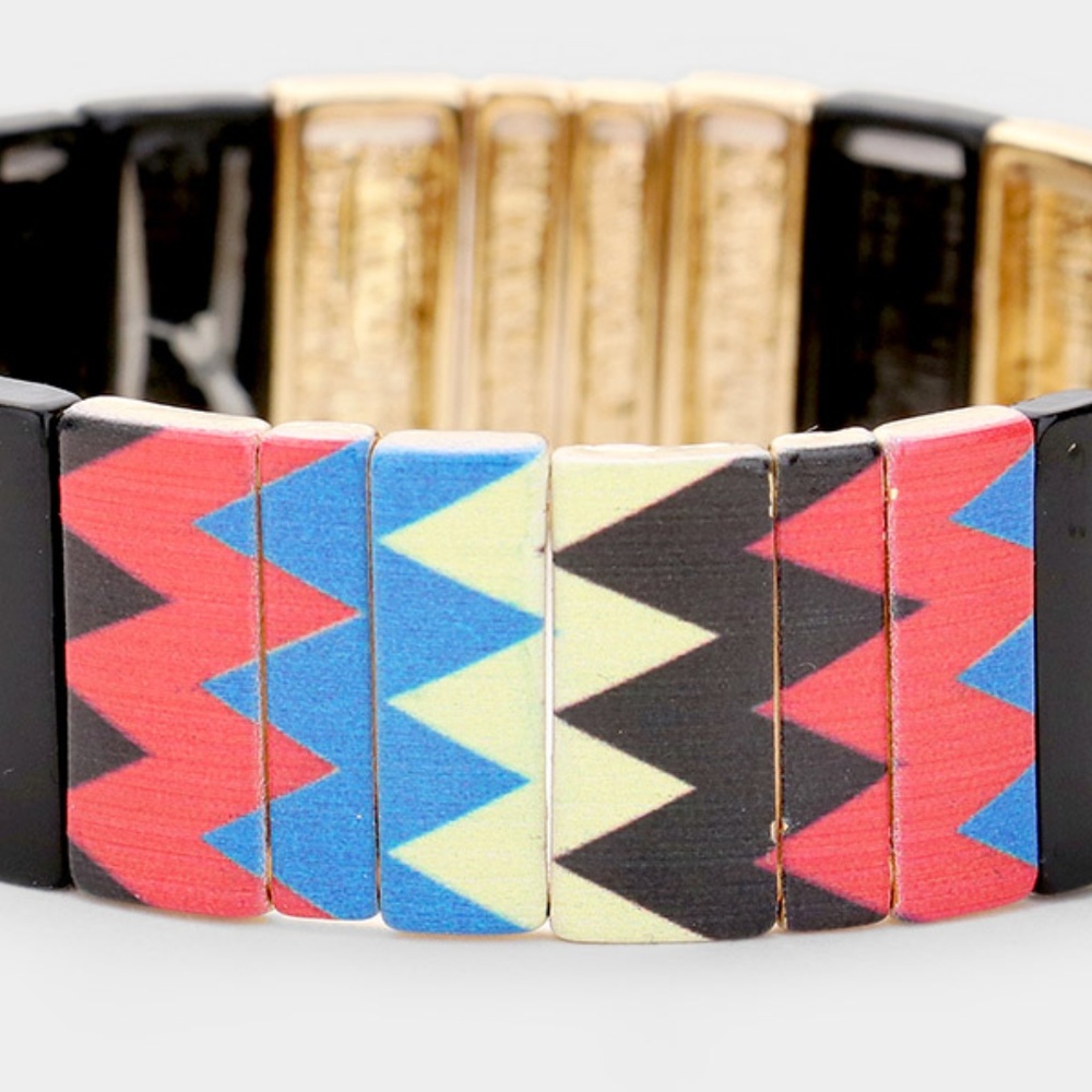 Multi Pattern Metal Bracelet - image 2